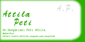 attila peti business card